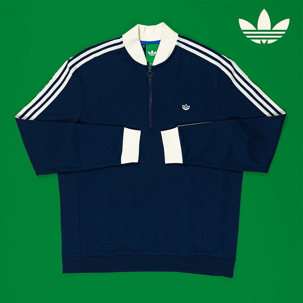 adidas Golf Originals - 3 Stripe QZ Pullover - N. Indigo - Chalk SS26