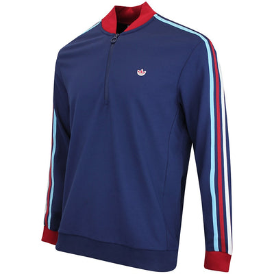 adidas Golf Originals - 3 Stripe QZ Pullover - Night Indigo AW26