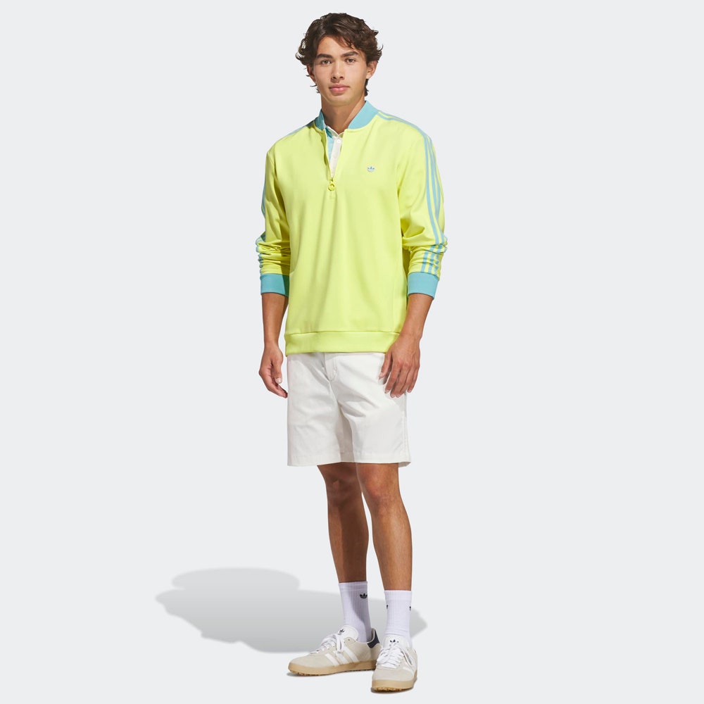 adidas Golf Originals - 3 Stripe QZ Pullover - Pure Lemon AW26