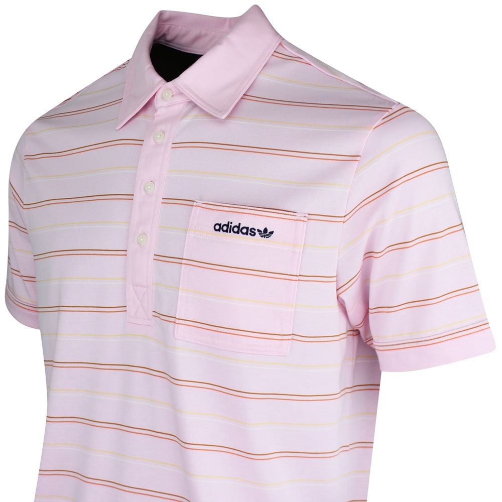 adidas Golf Originals - Archive Stripe Polo - Clear Pink SS26