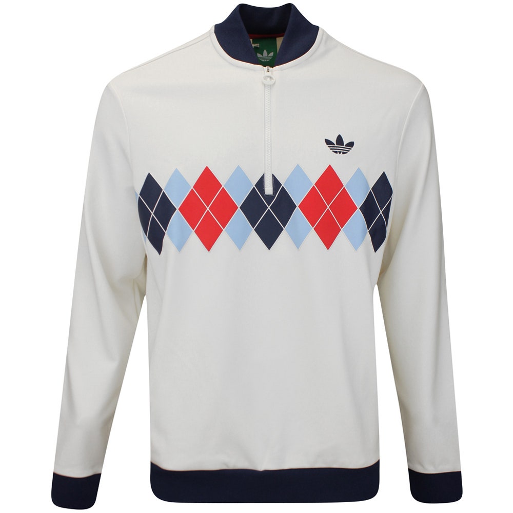 adidas Golf Originals - Argyle Print QZ Pullover - Chalk White SS25