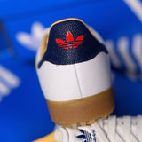 adidas Golf Originals - Gazelle Leather Spikeless - White - Navy AW25