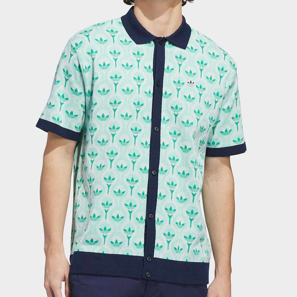 adidas Golf Originals - Knitted Button Up - Clear Mint SS26