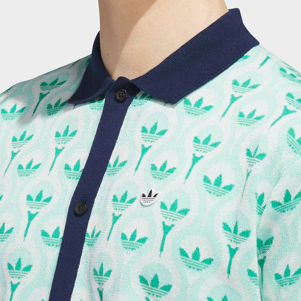 adidas Golf Originals - Knitted Button Up - Clear Mint SS26
