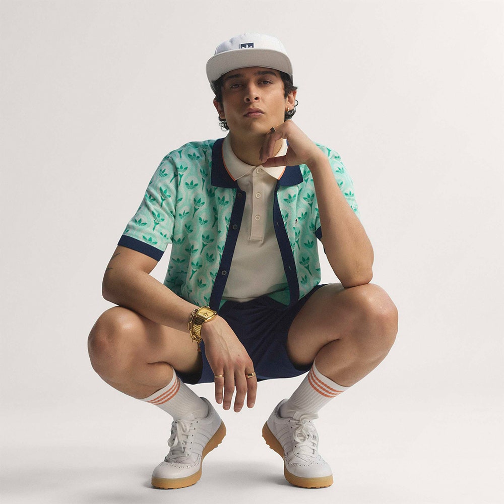 adidas Golf Originals - Knitted Button Up - Clear Mint SS26