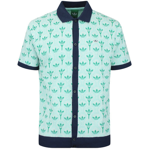 adidas Golf Originals - Knitted Button Up - Clear Mint SS26
