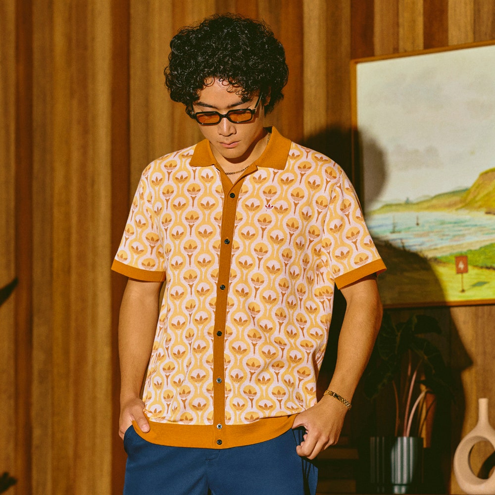 adidas Golf Originals - Knitted Button Up - Ice Tangerine SS26
