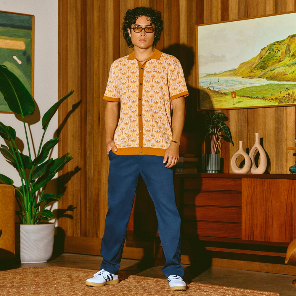 adidas Golf Originals - Knitted Button Up - Ice Tangerine SS26