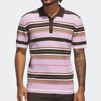 adidas Golf Originals - Multi Stripe Knit Polo - Bliss Lilac AW25