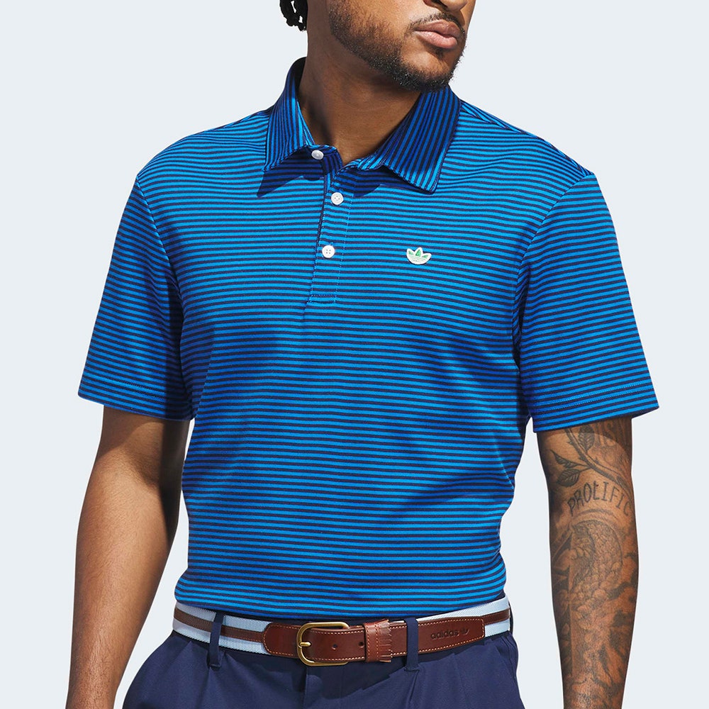 adidas Golf Originals - Stripe Pique Polo - Bluebird AW25