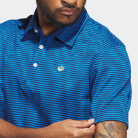 adidas Golf Originals - Stripe Pique Polo - Bluebird AW25
