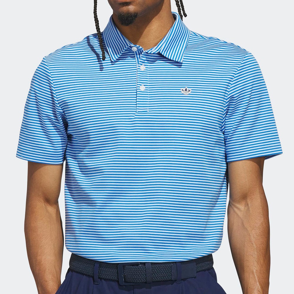 adidas Golf Originals - Stripe Pique Polo - Clear Sky AW25