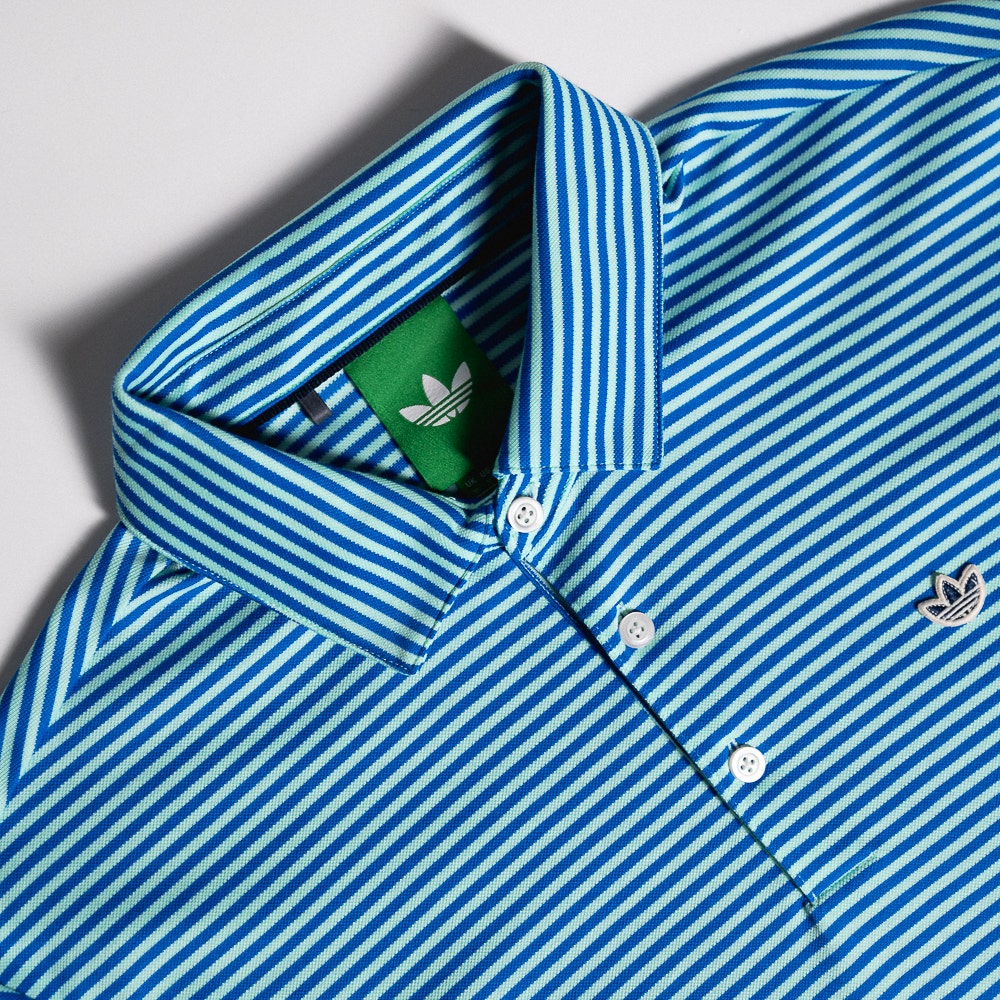 adidas Golf Originals - Stripe Pique Polo - Clear Mint SS26