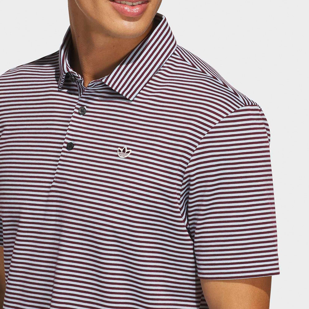 adidas Golf Originals - Stripe Pique Polo - Clear Sky AW26