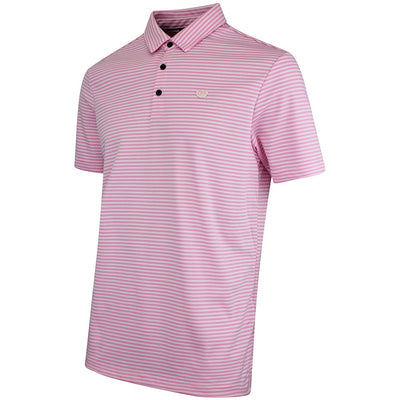 adidas Golf Originals - Stripe Pique Polo - Clear Pink AW26