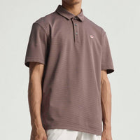 adidas Golf Originals - Stripe Pique Polo - Trace Brown AW25