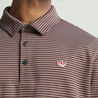 adidas Golf Originals - Stripe Pique Polo - Trace Brown AW25