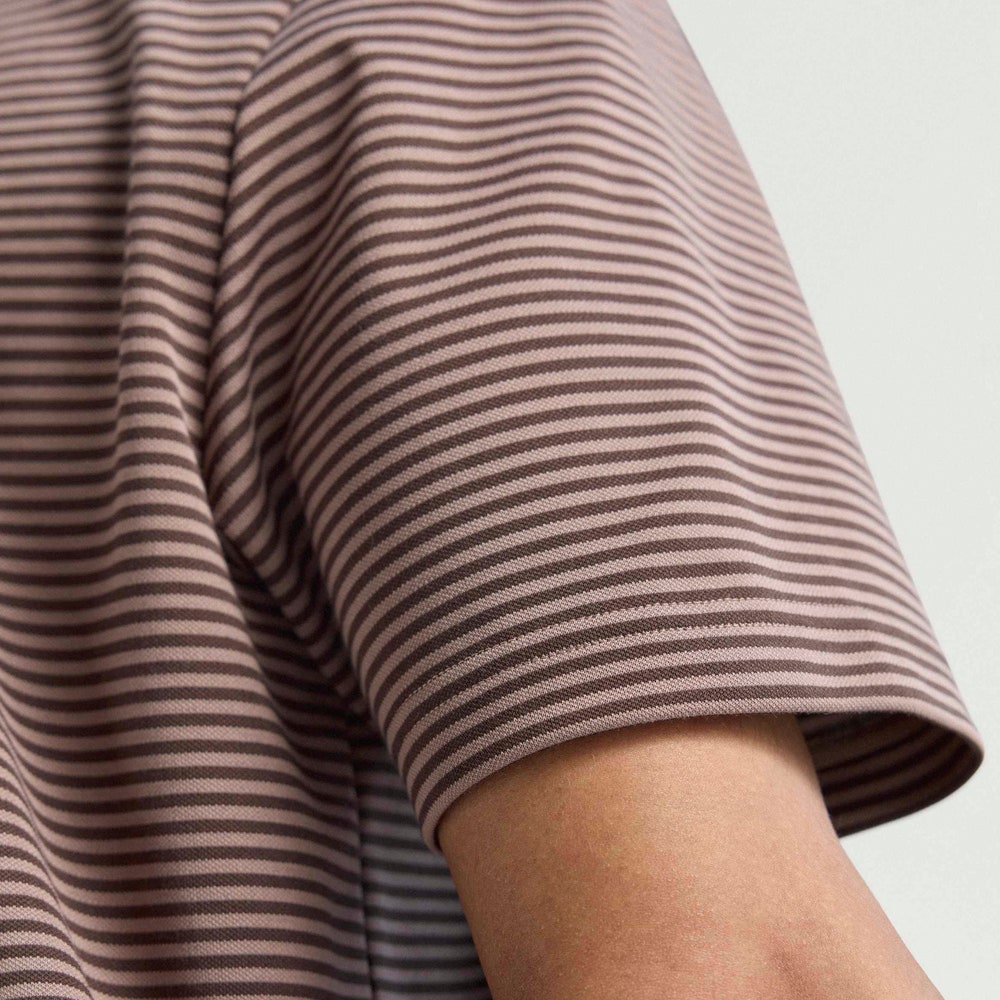 adidas Golf Originals - Stripe Pique Polo - Trace Brown AW25