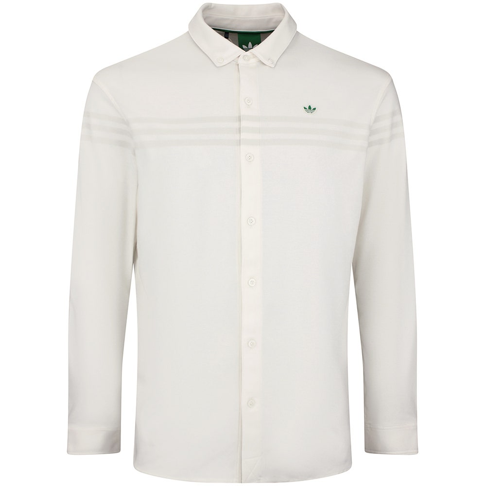 adidas Golf Originals - Twistknit Button Up LS - Chalk White AW26