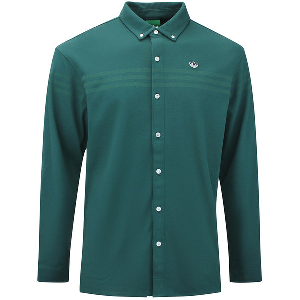 adidas Golf Originals - Twistknit Button Up LS - Collegiate Green AW26