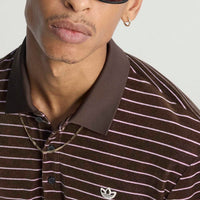 adidas Golf Originals - Velour LS Polo - Dark Brown AW25