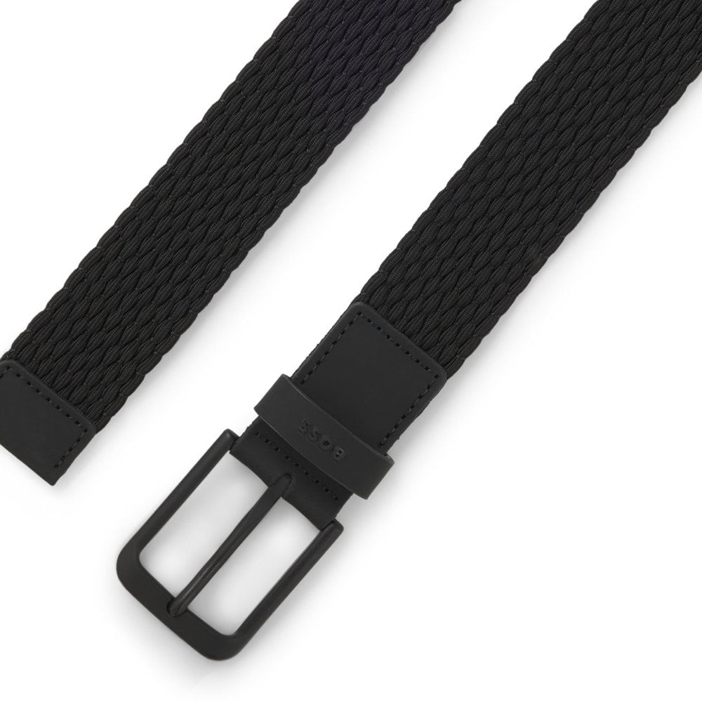 BOSS Golf Belt - Vern Woven Sz35 - Black SP26