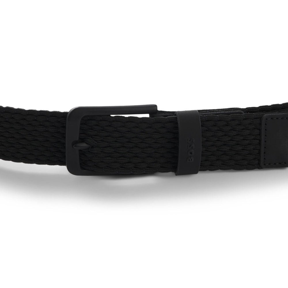 BOSS Golf Belt - Vern Woven Sz35 - Black SP26