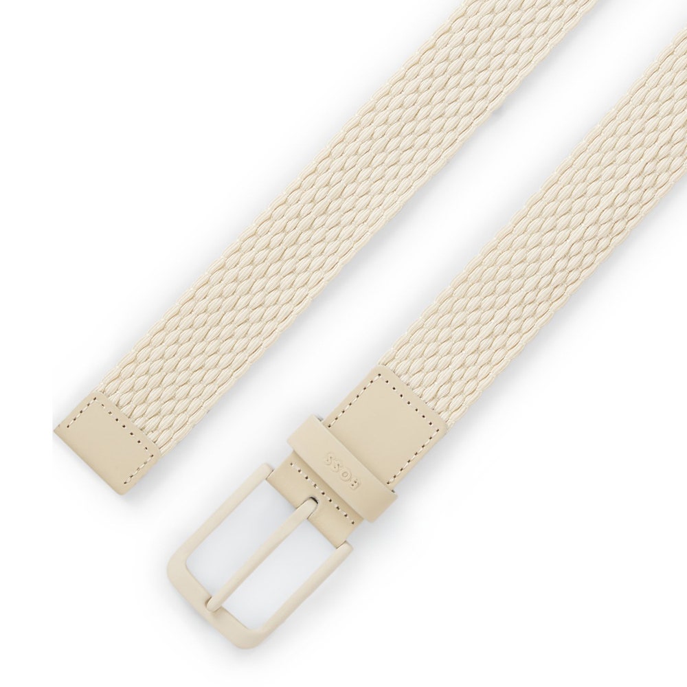 BOSS Golf Belt - Vern Woven Sz35 - Open Beige SP26