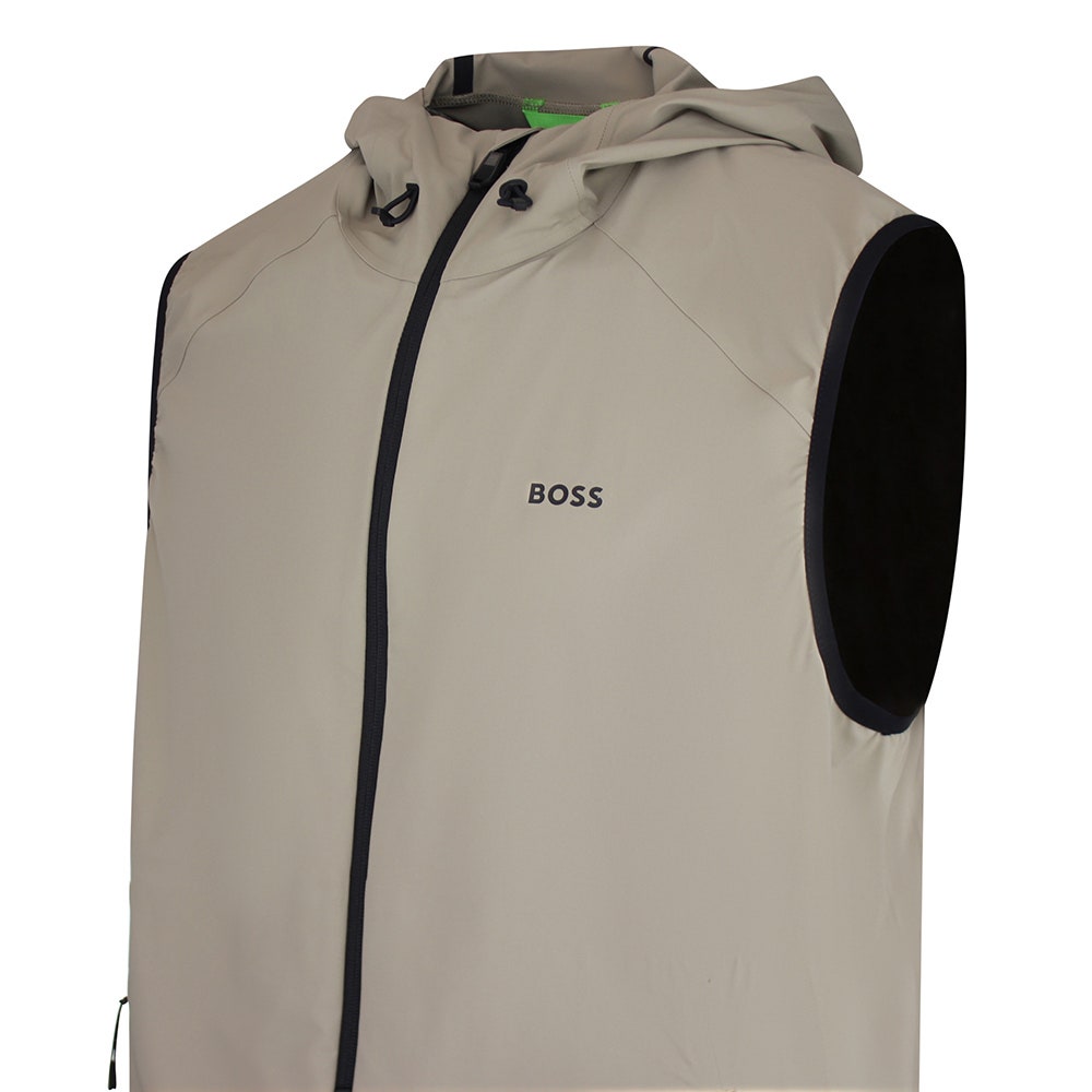 BOSS Golf Gilet - Terrace FZ Hooded Vest - Brindle SU26