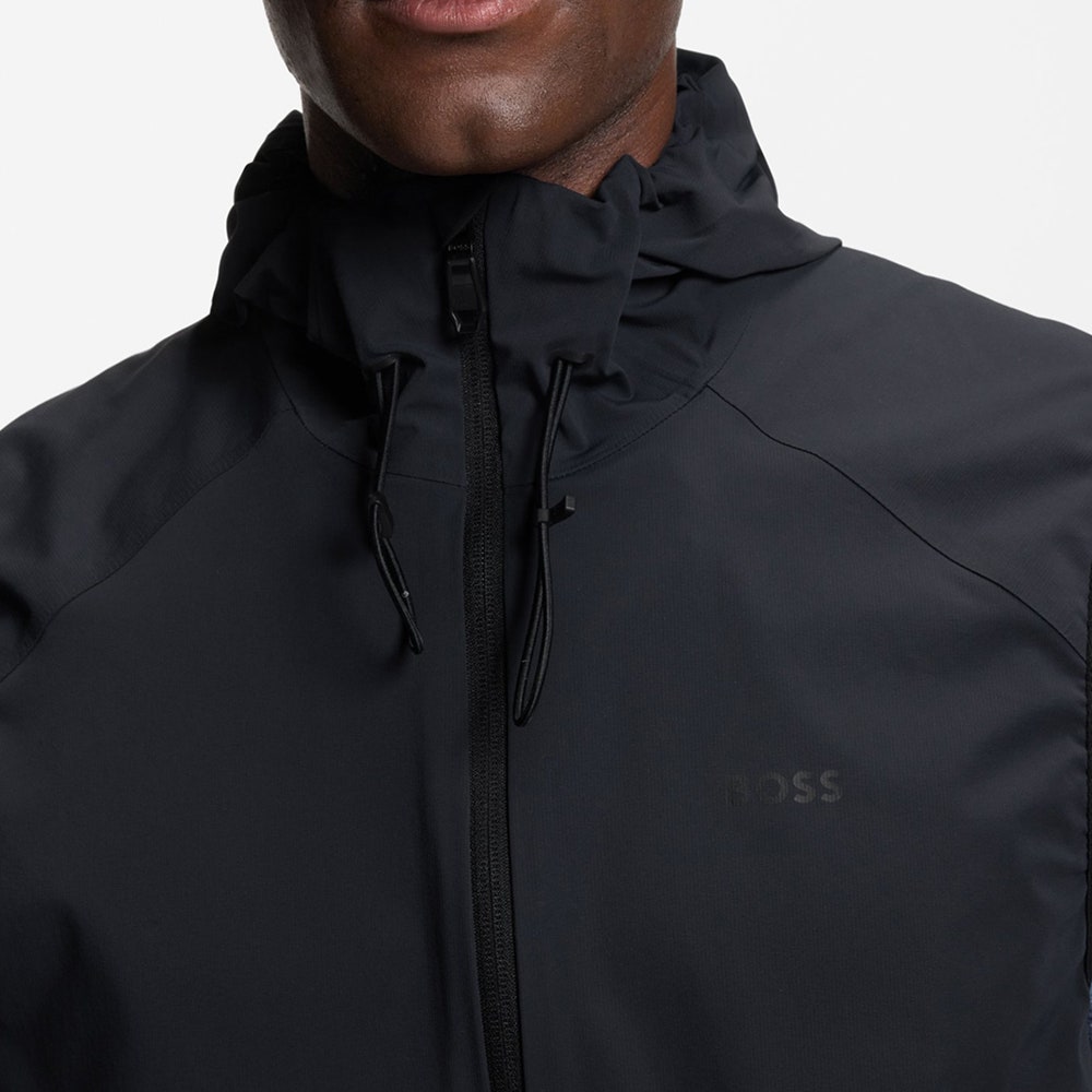 BOSS Golf Gilet - Terrace FZ Hooded Vest - Dark Navy SU26