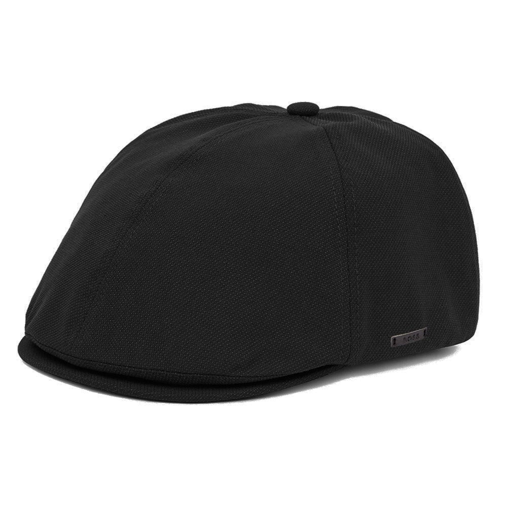 BOSS Golf Hat - Trystan Wool Flat Cap - Black WI25