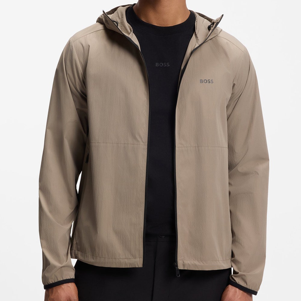 BOSS Golf Jacket - Airynix Hoodie FZ - Brindle FA26