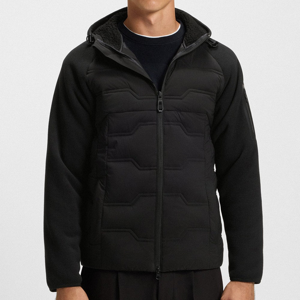 BOSS Golf Jacket - Hole19 Sherpa Hoodie - Black WI25