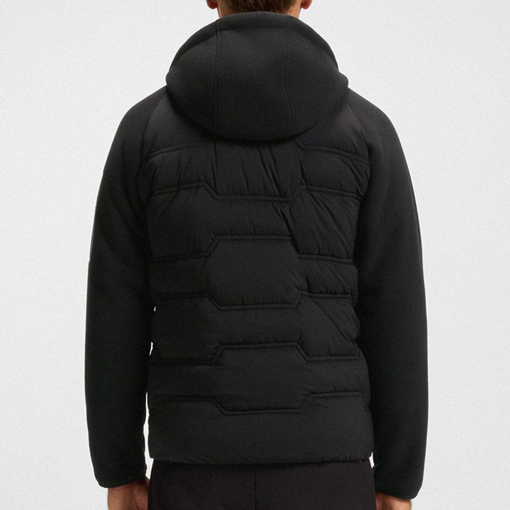 BOSS Golf Jacket - Hole19 Sherpa Hoodie - Black WI25