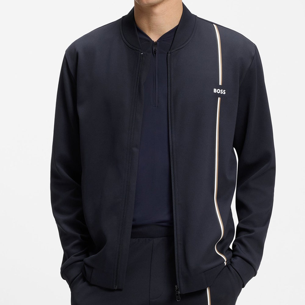 BOSS Golf Jacket - TOC Game Track Jacket FZ - Dark Navy FA26
