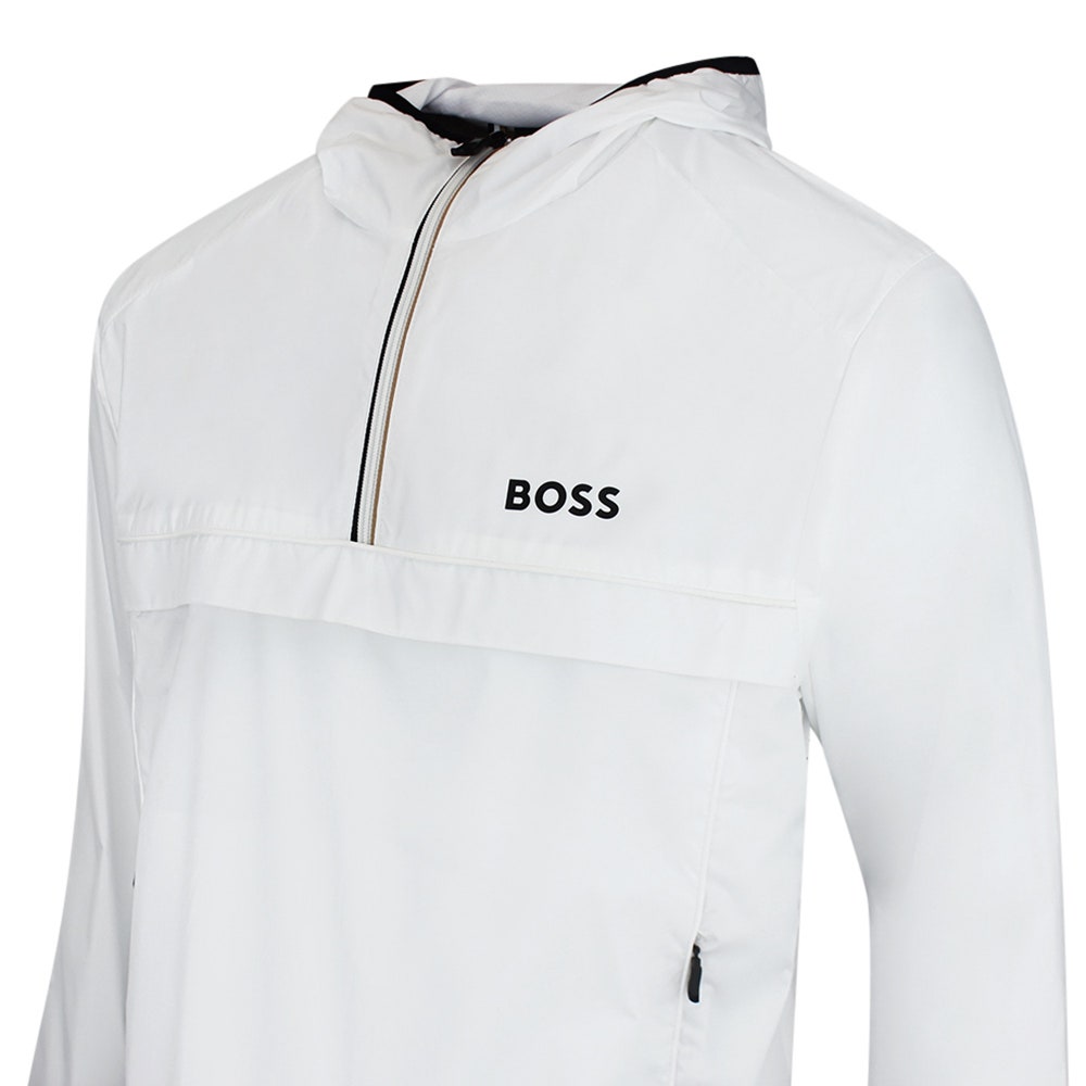 BOSS Golf Jacket - TOC Serve QZ Hoodie - Bright White SU26