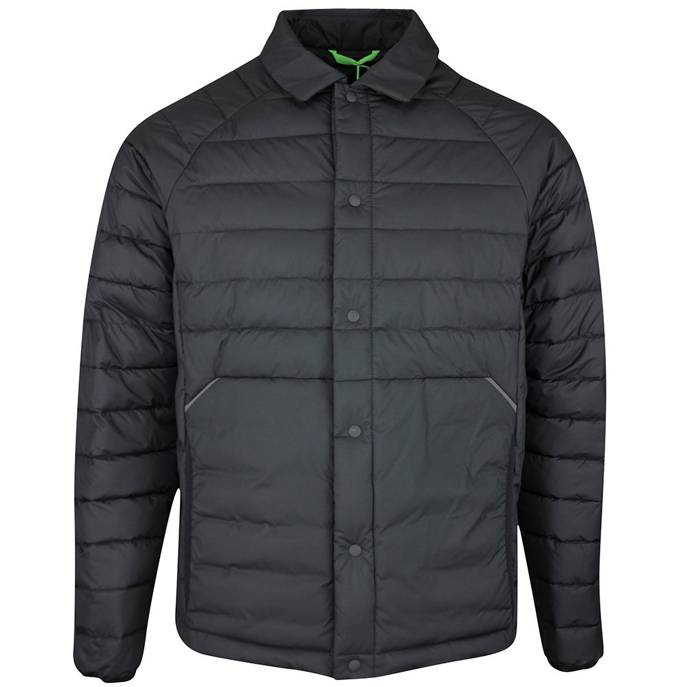 BOSS Golf Jacket - Urbanex Buttoned Shacket - Black SP26