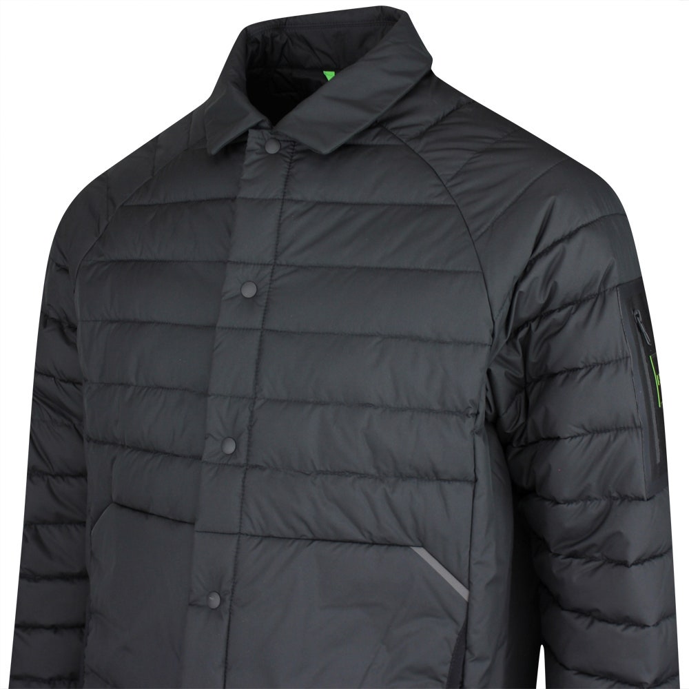 BOSS Golf Jacket - Urbanex Buttoned Shacket - Black SP26