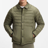 BOSS Golf Jacket - Urbanex Buttoned Shacket - Olive Green SP26