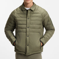 BOSS Golf Jacket - Urbanex Buttoned Shacket - Olive Green SP26