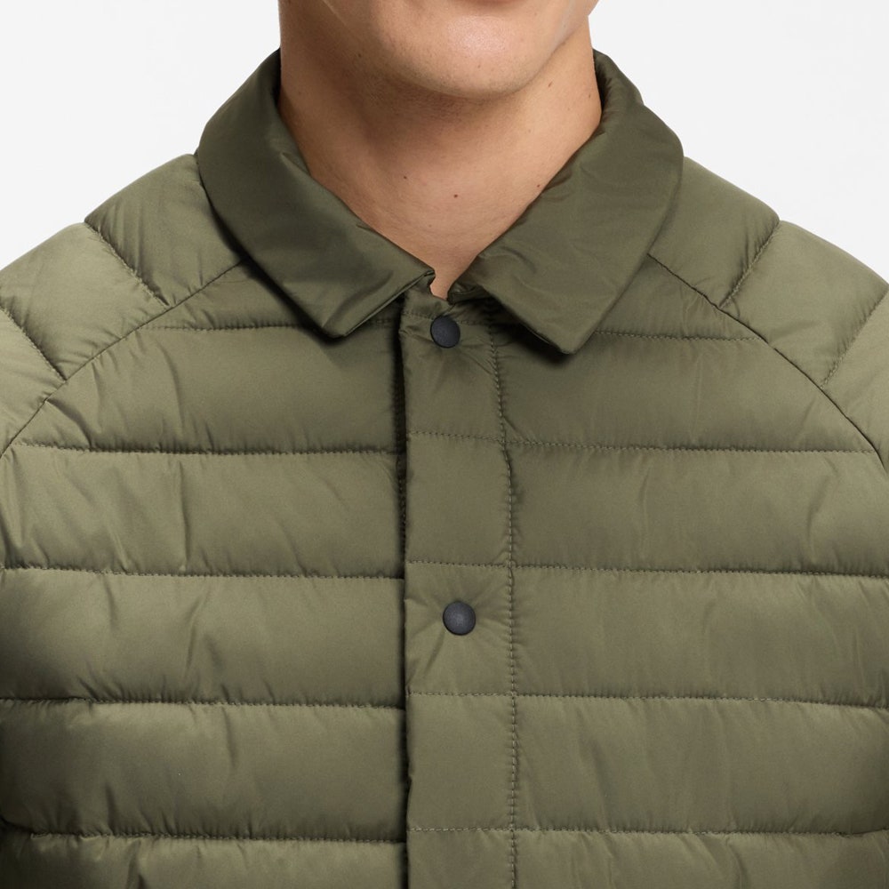 BOSS Golf Jacket - Urbanex Buttoned Shacket - Olive Green SP26