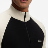 BOSS Golf Jumper - GOC Swing QZ - Black FA26