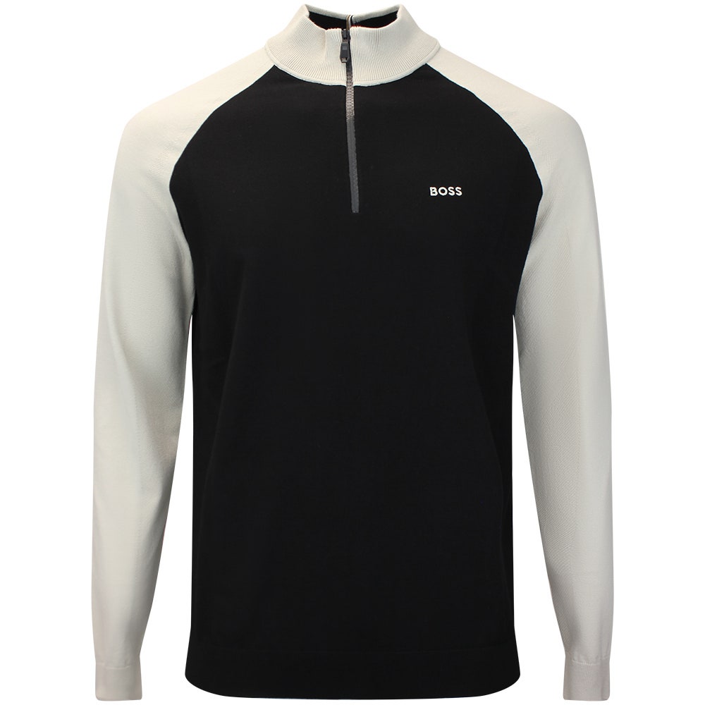 BOSS Golf Jumper - GOC Swing QZ - Black FA26