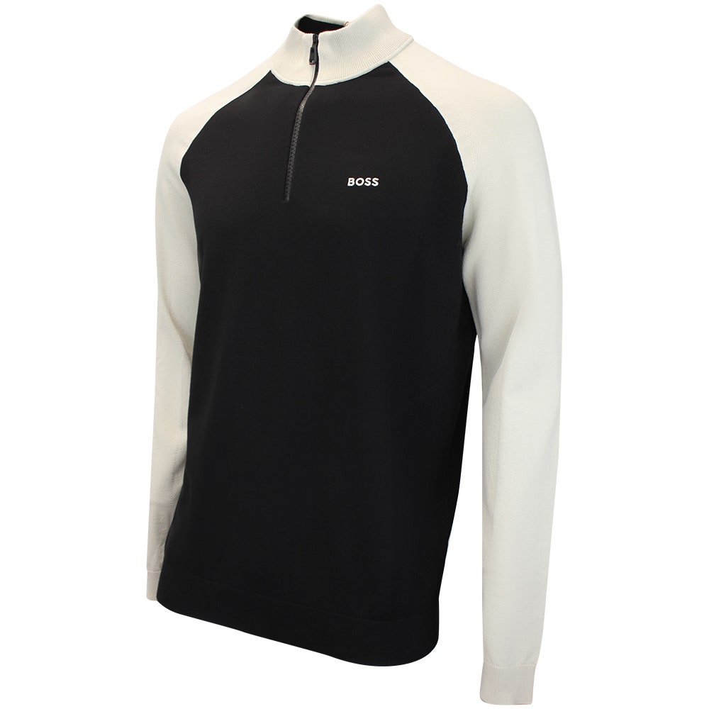BOSS Golf Jumper - GOC Swing QZ - Black FA26