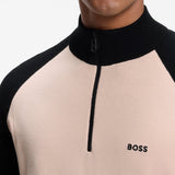 BOSS Golf Jumper - GOC Swing QZ - Pastel Orange FA26