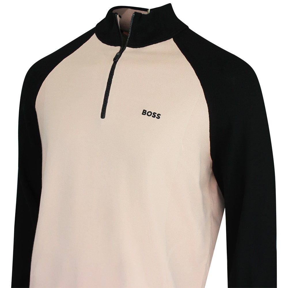 BOSS Golf Jumper - GOC Swing QZ - Pastel Orange FA26