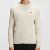 BOSS Golf Jumper - Knitted Ever-X Crew Neck - Almond Milk WI25