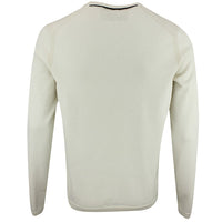 BOSS Golf Jumper - Knitted Ever-X Crew Neck - Almond Milk WI25