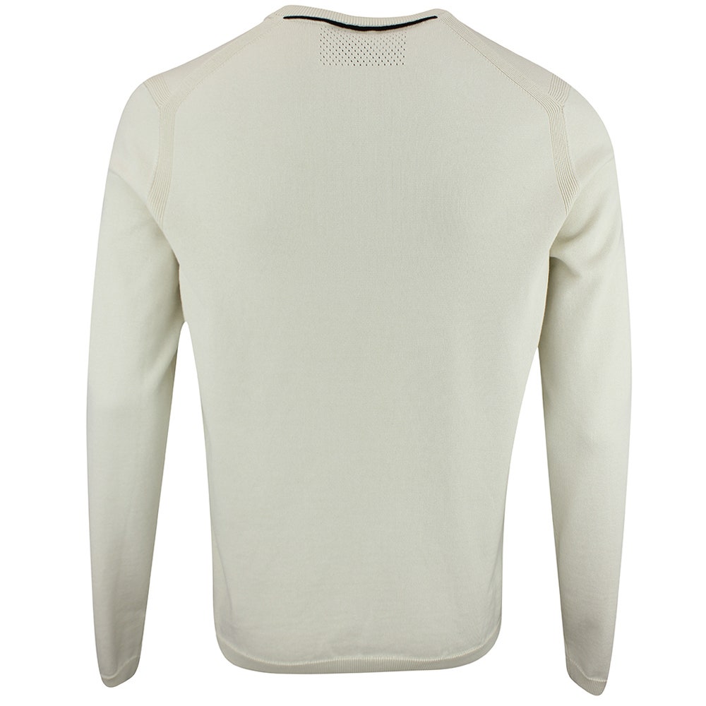 BOSS Golf Jumper - Knitted Ever-X Crew Neck - Almond Milk WI25