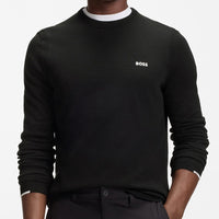 BOSS Golf Jumper - Knitted Ever-X Crew Neck - Black WI26